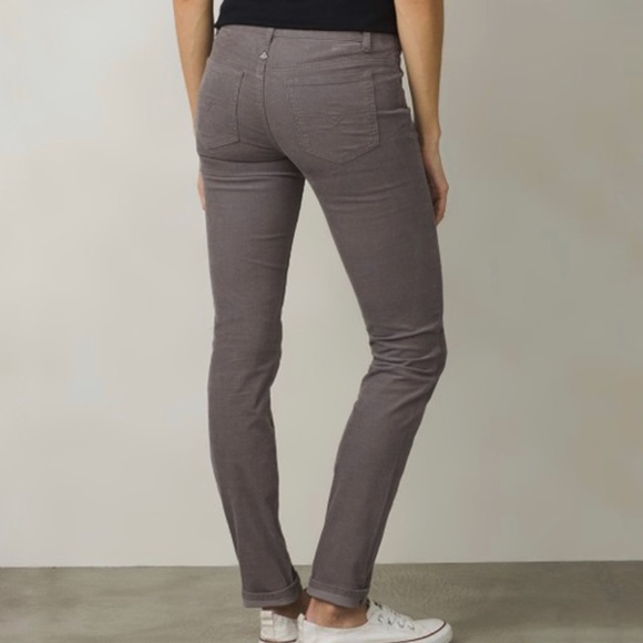 prAna Trinity Corduroy Pants Woman’s Size 0 Light Grey Casual Everyday Wear - Picture 6 of 16